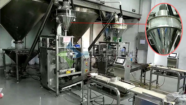 魚藥粉自動(dòng)包裝機(jī)車間生產(chǎn)現(xiàn)場(chǎng)